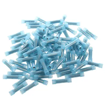 

Useful 100 pcs Terminal insulated crimp electrical connector Nylon Booting thermo retractable blue