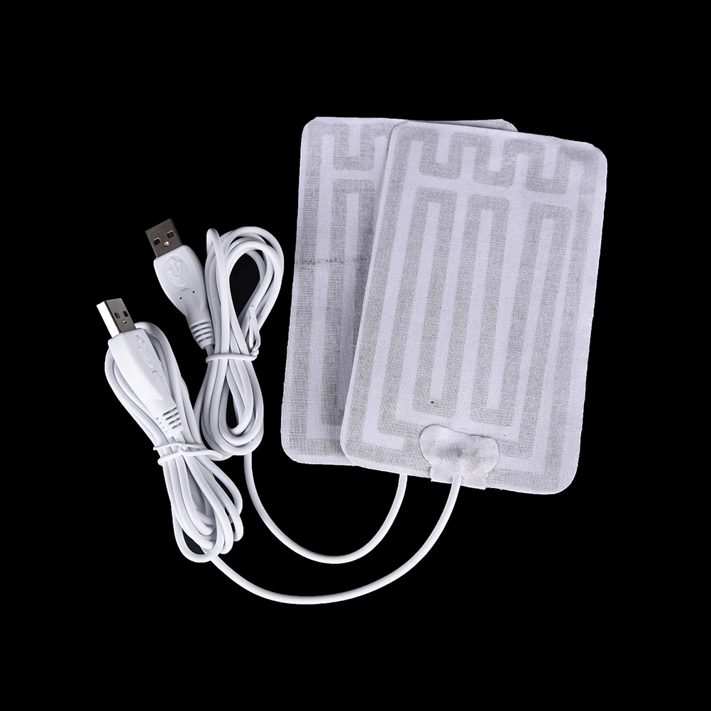 5 В USB грелки для DIY перчаткосушитель с USB разъемом теплые коврики для мыши для нагревания ног коленей из углеродного волокна Heating Health Care 8x13 см