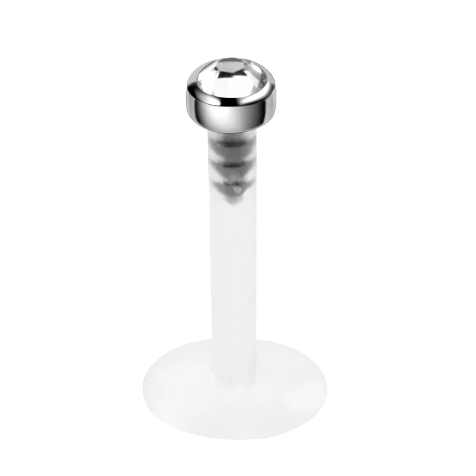 1PC G23 Titanium Bioplast Flexible Labret Stud Lip Piercing Rings 16g Ear Cartilages Tragus Helix Piercing Fashion Girls Jewelry 