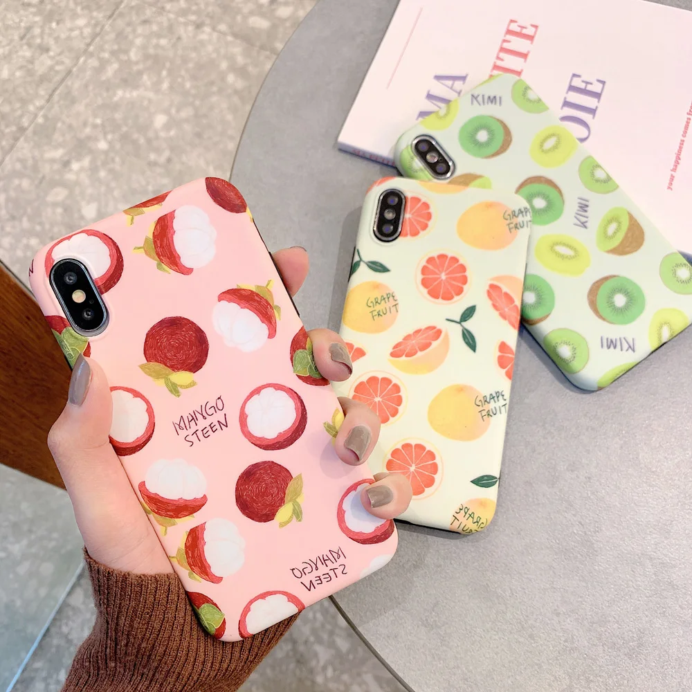 

TPU phone case for iPhone 6S case silicone fruit blueberry IMD simple matte back cover for iPhone 7 6 6S 7Plus XS Max X 8 case