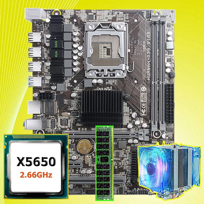 Best Price Brand new arrival HUANAN ZHI X58 LGA1366 motherboard with processor Intel Xeon X5650 2.66GHz with cooler 8G DDR3 REG ECC memory Best Price Brand new arrival HUANAN ZHI X58 LGA1366 motherboard with processor Intel Xeon X5650 2.66GHz with cooler 8G DDR3 REG ECC memory