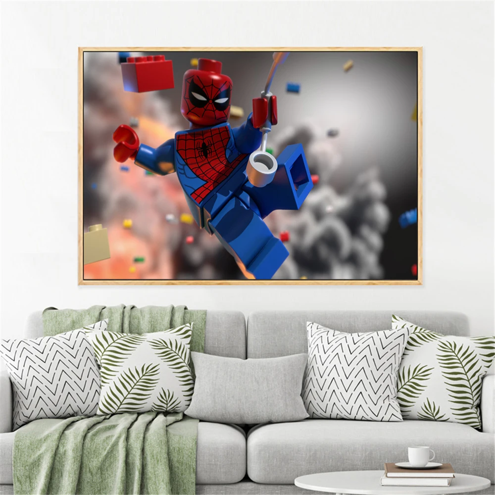 Us 3 07 23 Off Modern Superhero Canvas Painting Cartoon Superman Batman Art Prints Poster Marvel Wall Decor Pictures For Child Room Kids Gift In