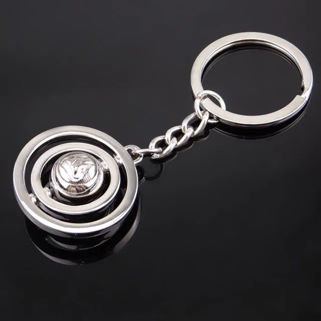 Cool metal Keychain Car Key Chain Key Ring high quality rotate Football