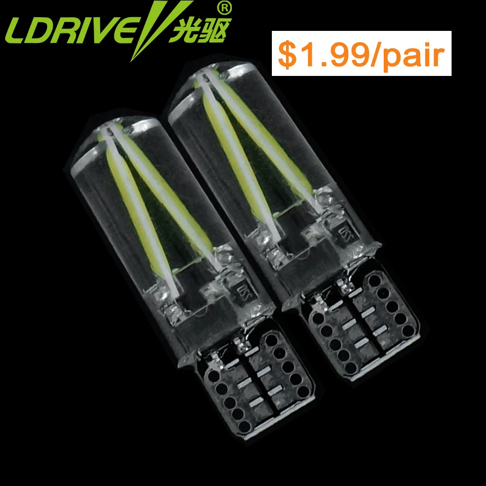 1 пара DC12V стайлинга автомобилей Авто Светодиодный силиконовый T10 194 W5W Стекло
