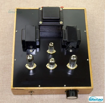 

Single-ended Tube Amplifier 2X3.5W Class A 6N1 Drive 6P14 Upgrade Version Retro-style Willow-wood Casing Scaffolding Soldering