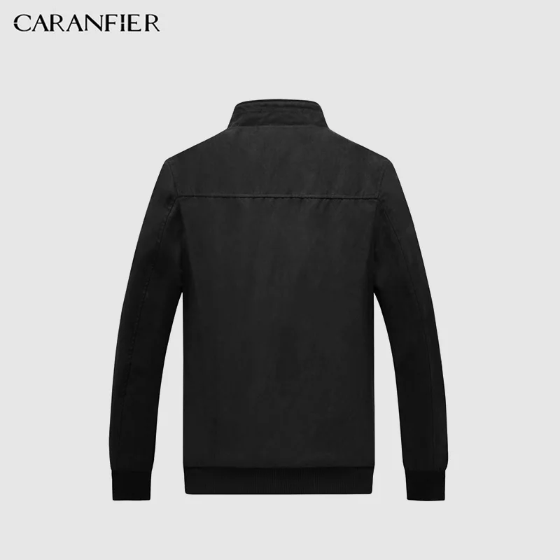 Кожаная куртка CARANFIER верхняя одежда для мужчин винтажная Мужская замшевая из