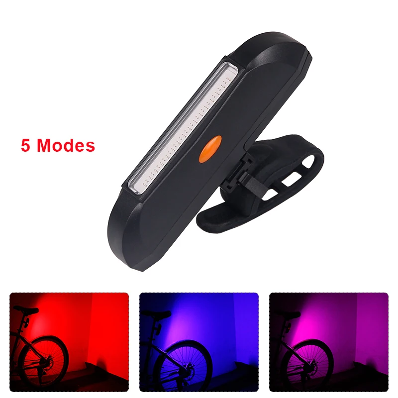 

Bicycle Tail Light Battery Type LED COB Bike Rear Lamp Seat Post Visual Warning Back Safety Lantern Head Front Handle Bar Mount