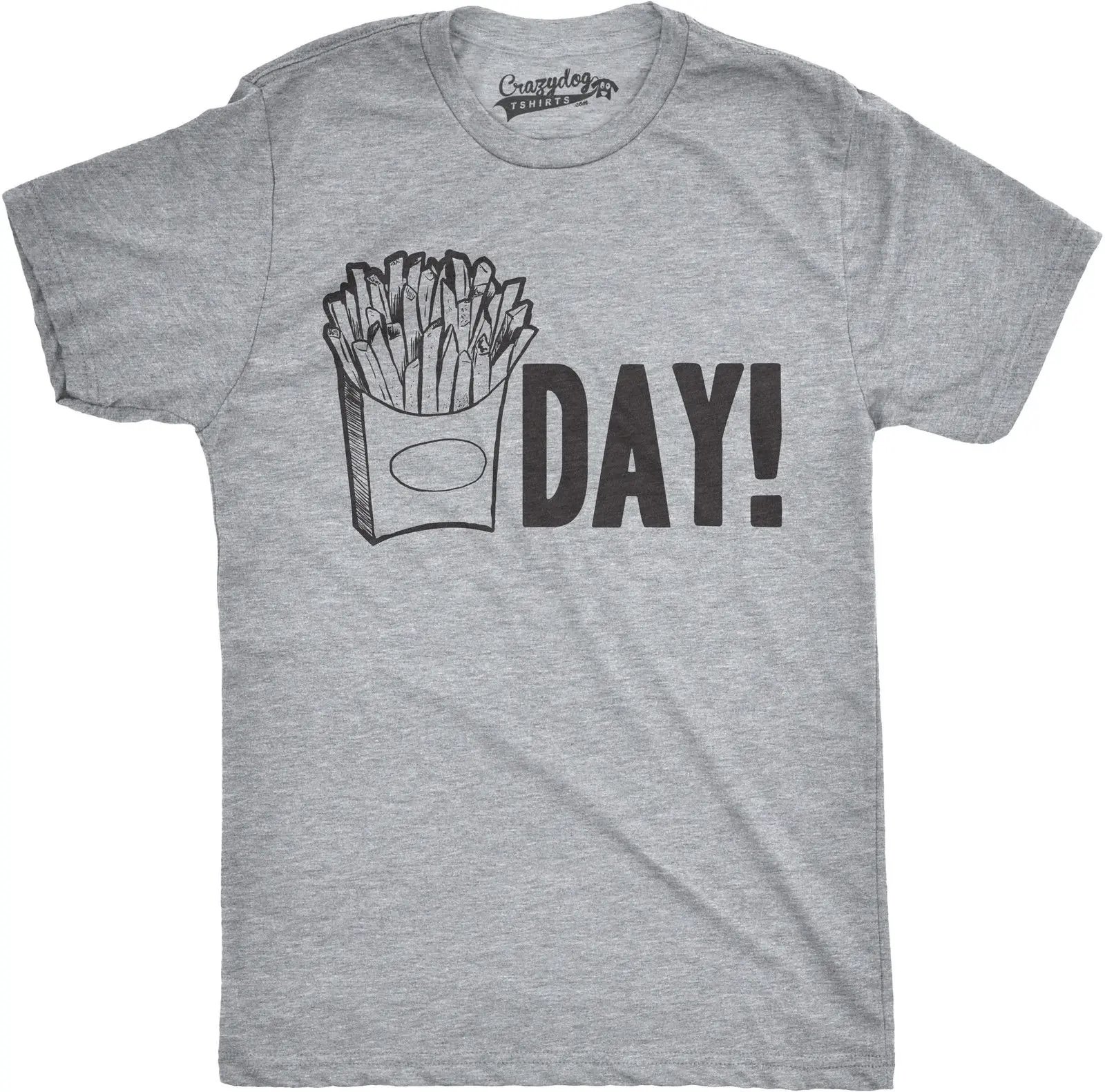 Mens Fry Day Funny Fast Food French Fry Weekend TGIF T Shirt Loose Cotton T-Shirts for Men Cool Tops T-Shirts 2018 New Brand