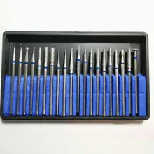 20pcs dental lab 2.35mm shank Tiny Cut HP diamond burs KIT Denture jewelry polishing Micro carving tools