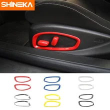 SHINEKA Seggiolino Auto Pulsante di Regolazione Interruttore Maniglia Decorativa Coperture Rivestimenti interni Per Lo Styling per Chevrolet Camaro 2017 + Trasporto Libero