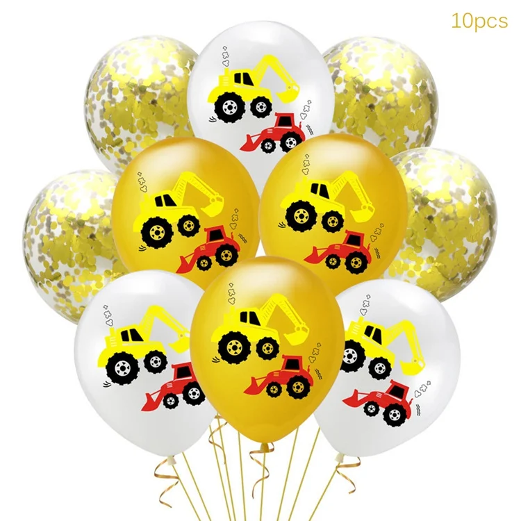 Йориу мультфильм воздушные шары автомобили пожарная машина конфетти для воздушного шара балоны Дети День рождения украшения Дети душ мальчик - Цвет: 5