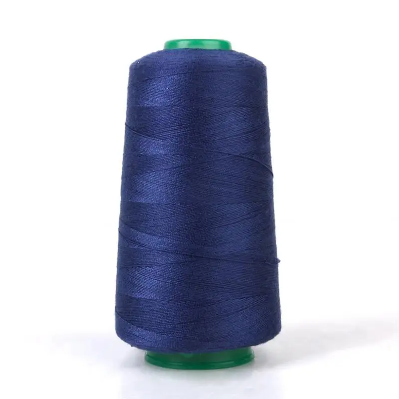 

3000 yard Spool of Jeans 20S/2 Sewing Thread for Sewing Machine Dark Blue Line Industrial Polyester Thread Metre Cones