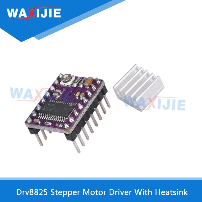 

3D Printers Parts Stepstick Drv8825 Stepper Motor Driver With Heatsink Reprap 4 Layer PCB Purple Replace A4988 For Ramps 1.4