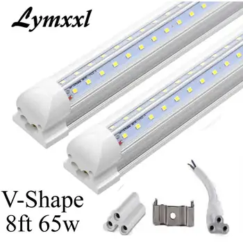 

Led Tube Light Integrated 8ft 65w Led Cooler Door Lights T8 6300lm Double Sides SMD2835 replace Led Fluorescent Lights