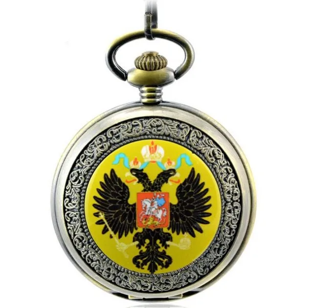Russia Ретро винтажные мужские и женские карманные часы, механические часы в советском стиле, дизайн с резной крышкой, каркасный циферблат, подвеска на цепочке, PJX1221 - Цвет: Russia