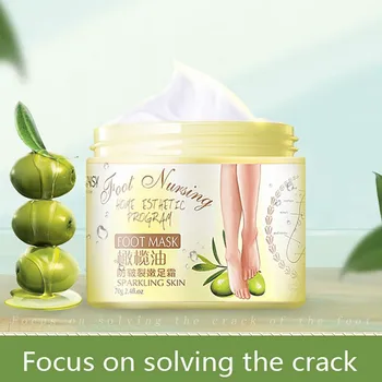 

Olive Oil Foot Skin Foot Cream Anti-Cracking Repair Exfoliating Removing Dead Skin Peeling Foot Mask Feet Care