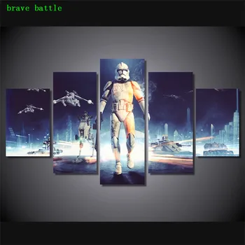 

Star Wars Battlefront 5 Pieces Canvas Painting Print Living Room Home Decor Modern Wall Art Oil Painting Poster