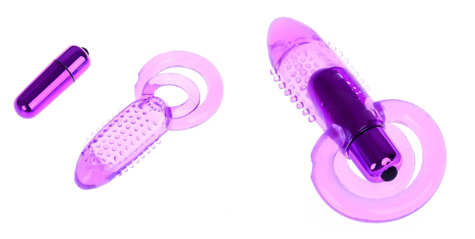 HWetR Women Vibrating Jump Egg Double Ring Electric Lock Waterproof Vibrator Body Jewelry