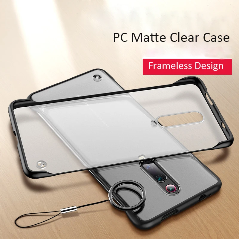 

PC Matte Hard Case For Xiaomi Mi 9t Ultra Thin Transparent Back Cover For Xiaomi Mi 9T 9 t Pro Mi 9 Se Redmi K20 Pro With Ring