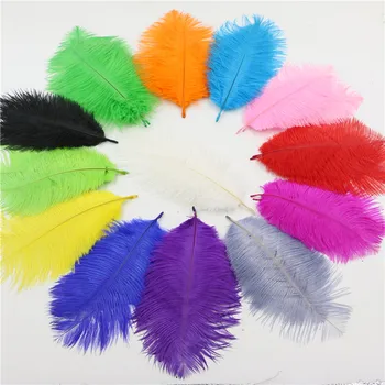 

Free shipping 100pcs/lot multicolor 15-20cm/6-8Inch ostrich feathers plumage cheap bulk feathers for wedding