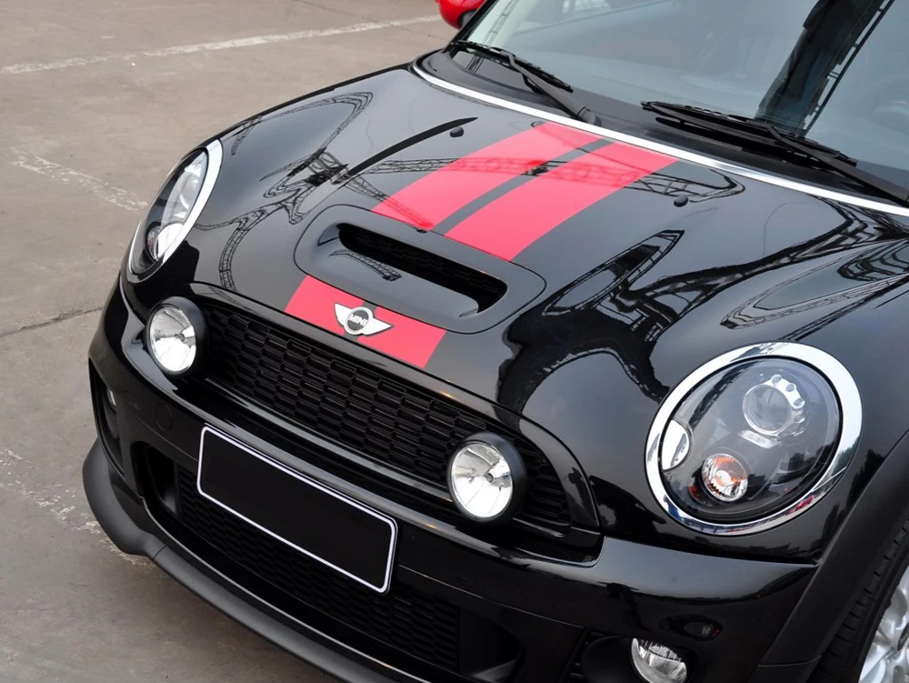 Авто полосы капот наклейки для автомобиля Стайлинг для MINI Cooper S One JCW R55 R56 R60 R61 F54 F55 F56 F60 земляк аксессуары