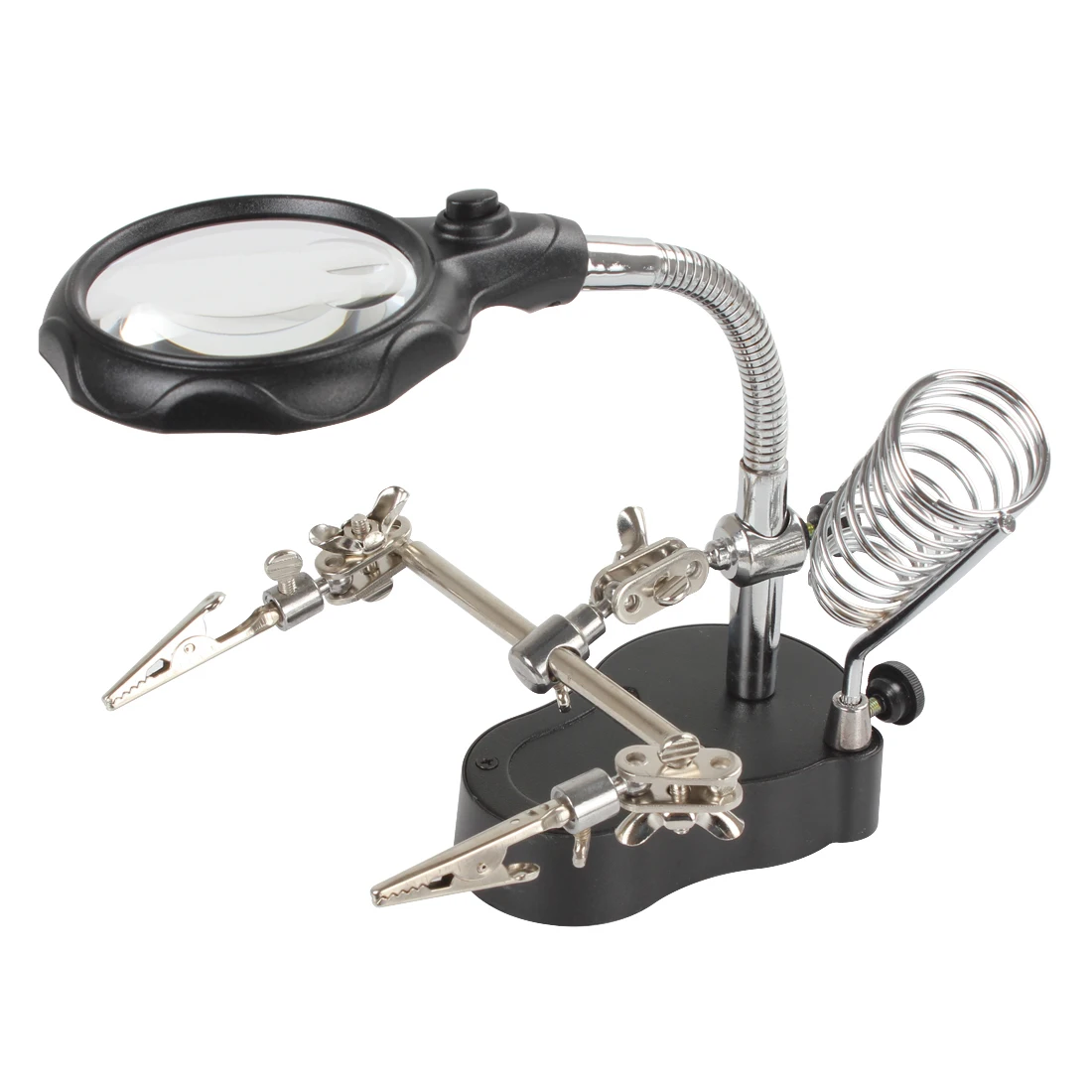 Adjustable 3.5X 12X Versatile Magnifier Hand Clip Magnifying Glass Desk