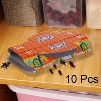 

10Pcs Non-toxic ockroach catcher Capture Device Killing Cockroach House Super sticky trap sticker Outdoor traps for flies jl3