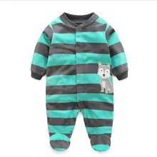 Newborn 12M baby boys 2018 spring baby Rompers soft Baby Boys romper warm fleece Baby Jumpsuit for kids boys Costumes