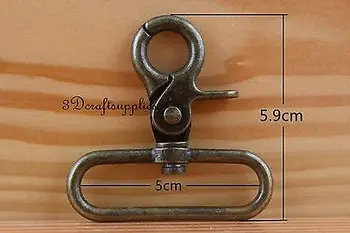 

Lobster Clasps Clips Claw purse hooks Swivel snap hooks Anti brass 50 mm CK71
