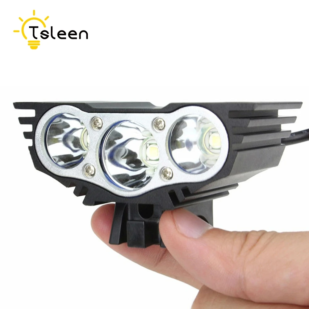 

TSLEEN Free Shipping 1PC 2LEDS 3LEDS XM-L Safety Rear Light Rechargeable Head Front Flash Light + Back Cycling Head Light