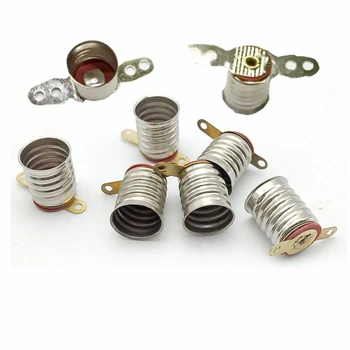 

1000pcs E10 copper screw small flashlight lamp holder lamp head physical circuit electrical experiment accessories bulb carrier