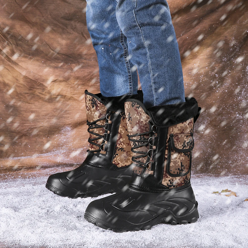 camouflage lace up boots
