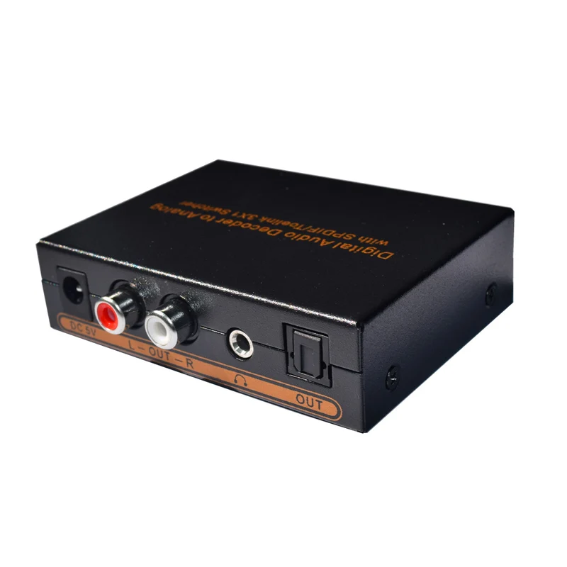Digital to Analog Audio Decoder Converter with SPDIF Toslink 3X1 Switch Support 5 1 Channel Audio SPDIF L R Headphones Audio