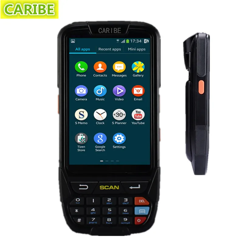 Caribe PL-40L industrial android pda portable handheld PDF417 barcode scanner with 4g calling nfc reader