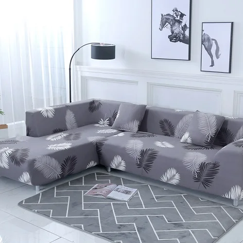 Угловые чехлы для диванов для гостиной, 2 шт., l-образные чехлы для диванов, эластичные секционные чехлы для диванов, защитная пленка для мебели - Цвет: Type 5