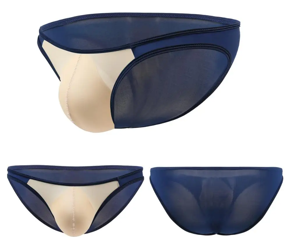 

Sexy Gay Underwear Men Briefs Shorts Ice Silk Breathable Low Waist U Convex Pouch Underpants Cueca masculina Men's Clothes M-XXL