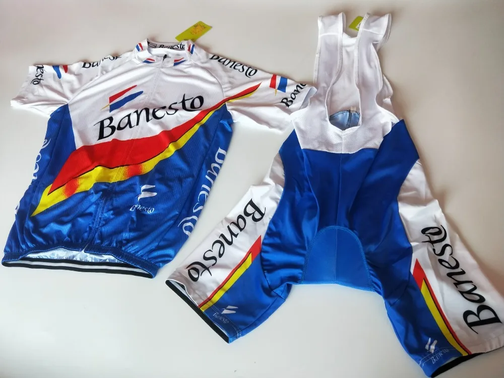 

2019 retro Cycling Clothing Bike jersey Quick Dry Mens Bicycle clothes mens summer team Cycling Jerseys gel bike shorts set