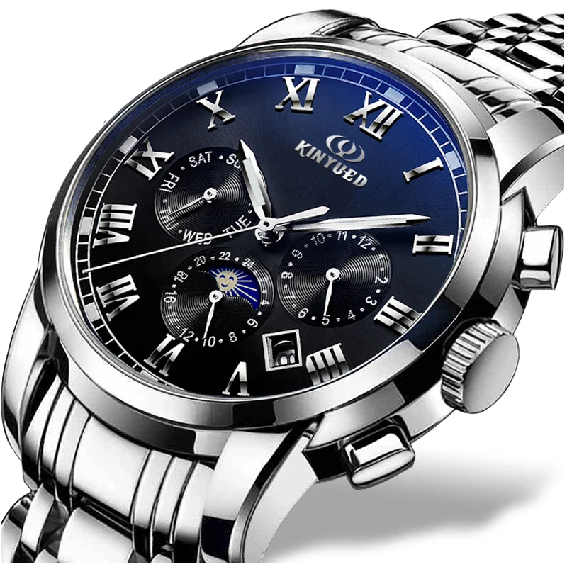 

2018 Original Top Brand KINYUED Chronograph Men Sports Watches Waterproof Multifunctional Quartz Men's Watch Relogio Masculino