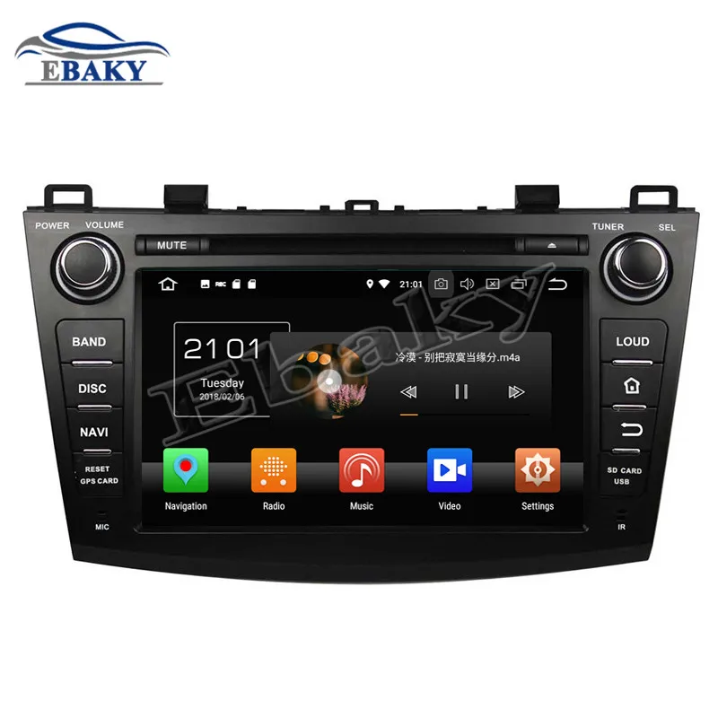 Best NaviTopia 8inch 4GB RAM 64GB ROM Octa Core Android 9.0 Car DVD Radio For Mazda 3 2009 2010 2011 2012 with GPS/WIFI/Bluetooth 4