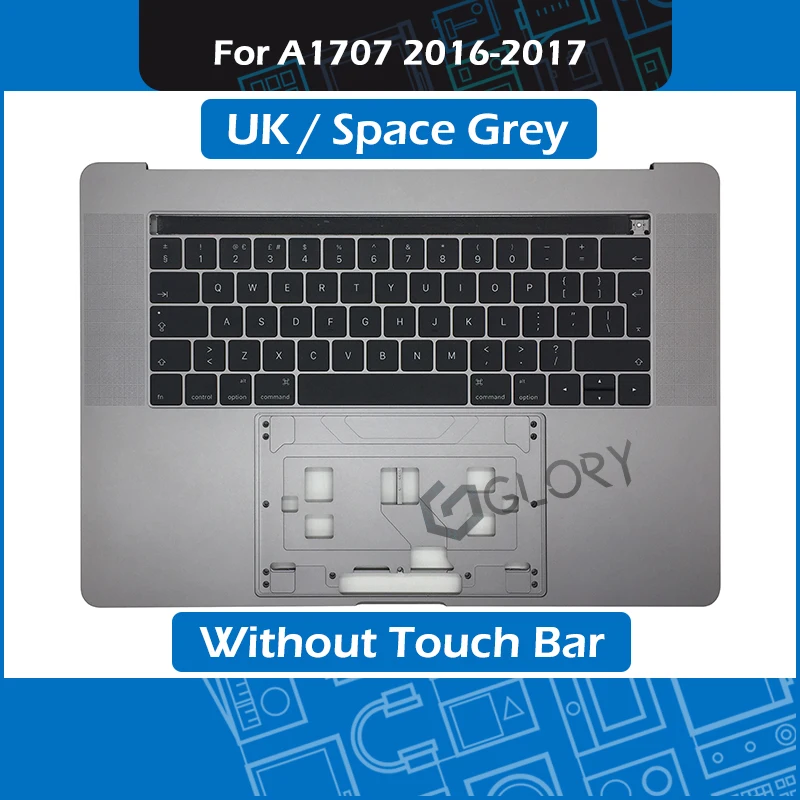 Серый чехол Space A1707 с клавиатурой английская раскладка для Macbook Pro Retina сенсорная