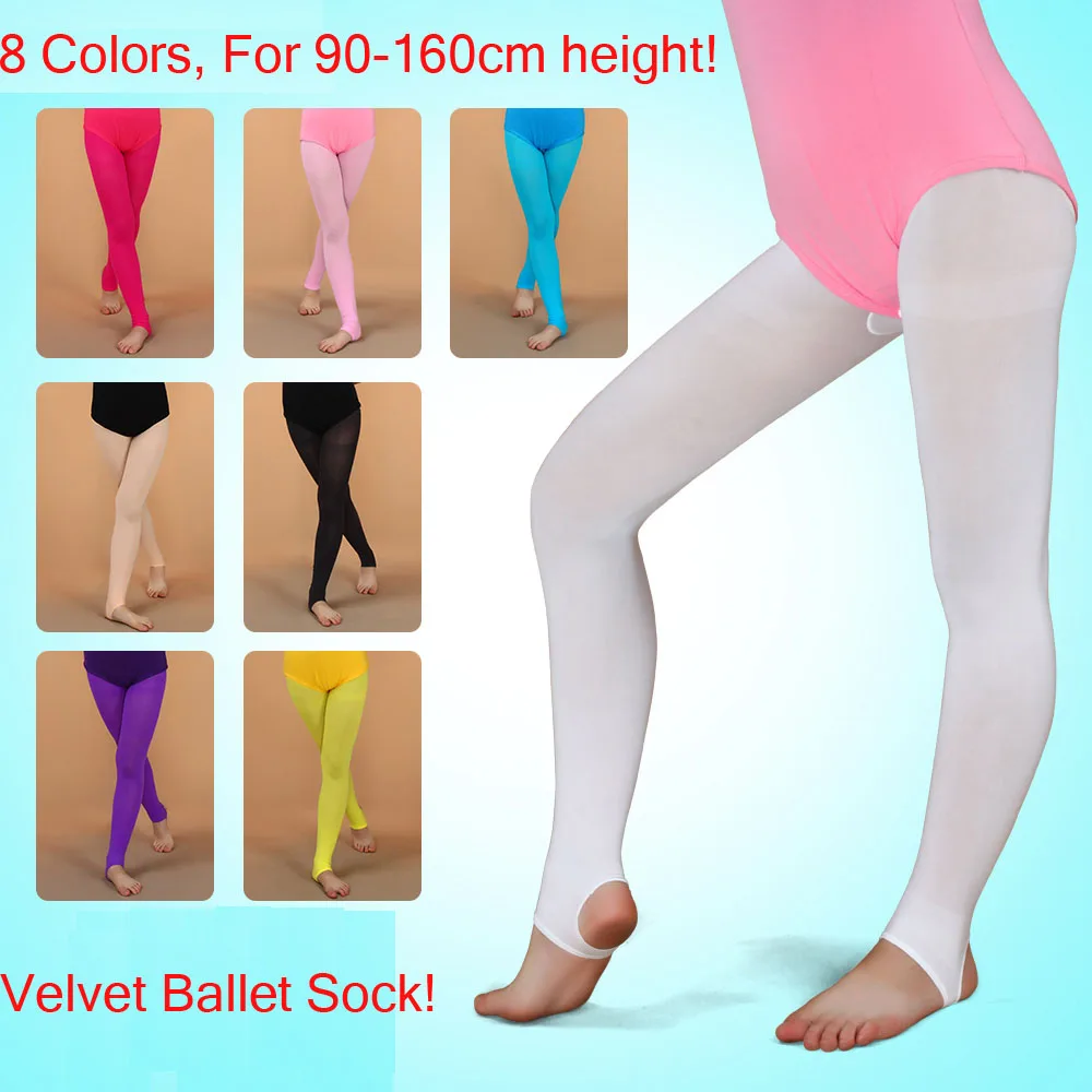 

Velvet Child Dance Sock Panty Hose Girls Soft Elastic Collant Professional Ballet Socks Dancing Ballerina Professional Leggings