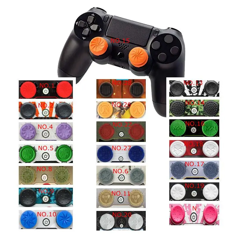 

40PCS=20 Pairs CQC PFS PS4 Silicone Joystick Extenders 3D Analog Extended Thumbsticks for PS4 Dualshock 4 Thumb Stick Cap Grips