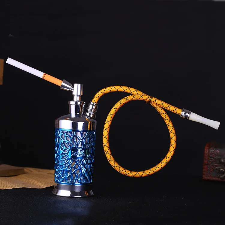 

Metal vacuum Electroplating double-purpose Water-smoke bag with Hollow-relief Water-pipe with Space smoking accessories