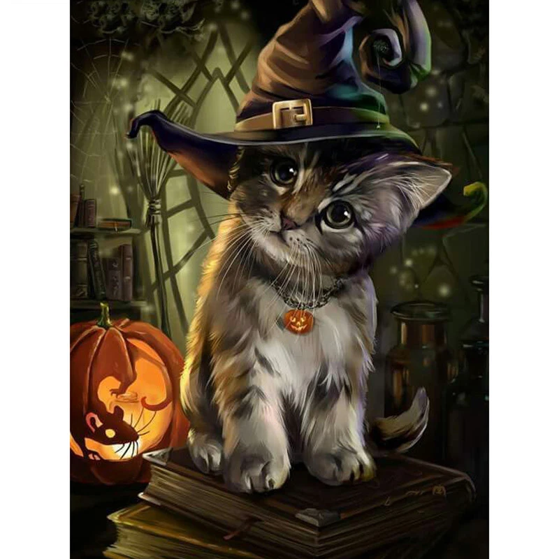 

5D DIY Full Square Diamond Painting Cross Stitch cute cat 3D Diamond Embroidery Rhinestone Mosaic Home Decoration