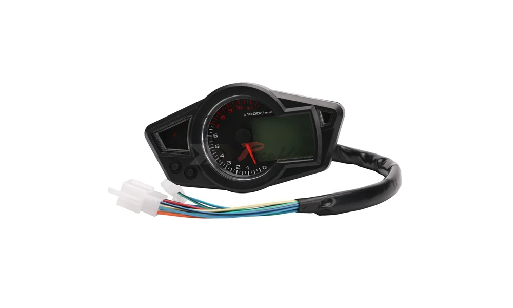 Motorcycle LCD Speedometer Motorcycle Digital Odometer Speedometer Tachometer Fit for 2&4 Cylinders