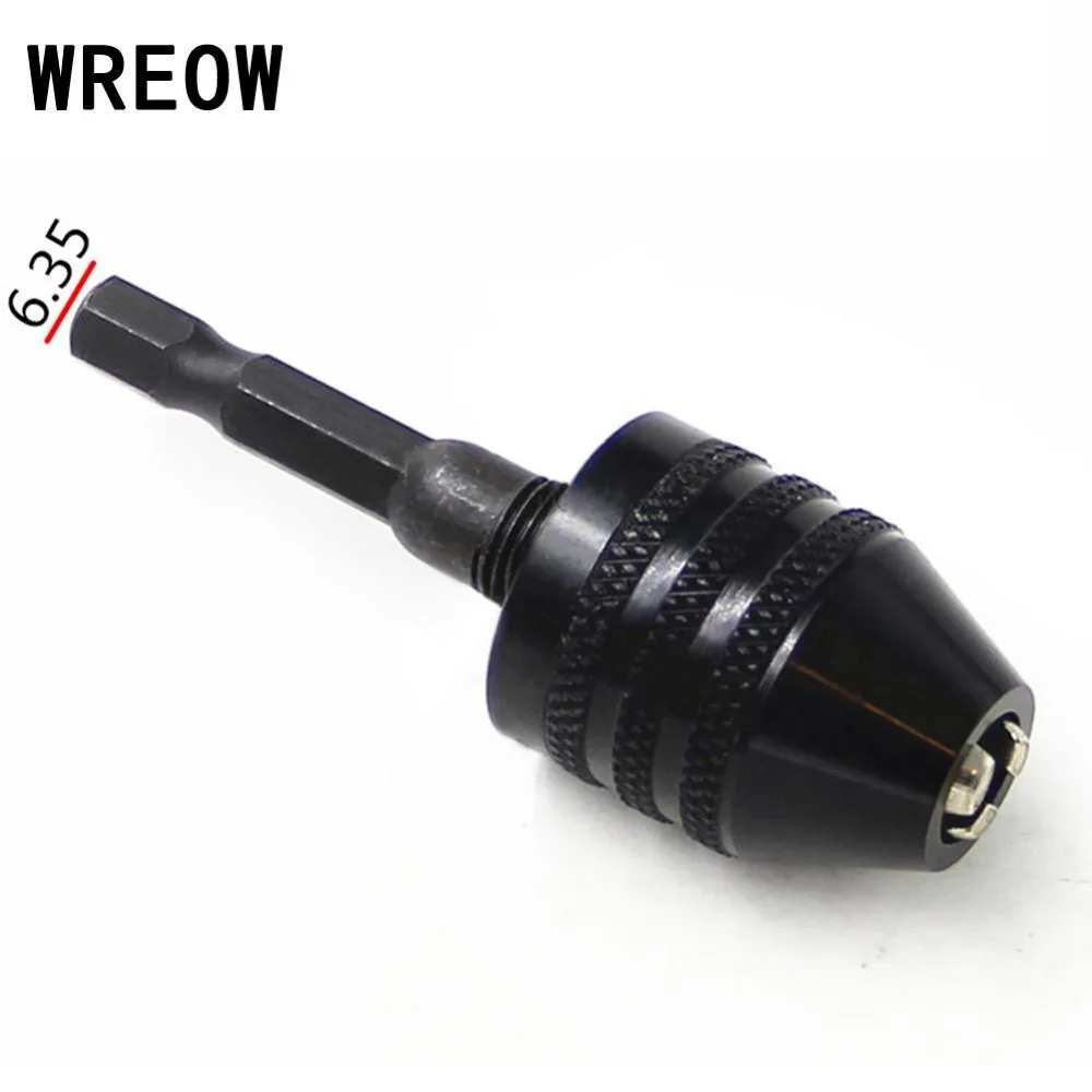 6.35mm Keyless Drill Chuck Screwdriver Impact Driver Adaptor Hex Shank