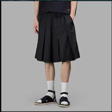 Мужские штаны, брюки-кюлоты, широкие брюки, модели подиумов, брюки, юбка для мальчиков, Модные свободные костюмы певицы, лето, новинка, 27-44