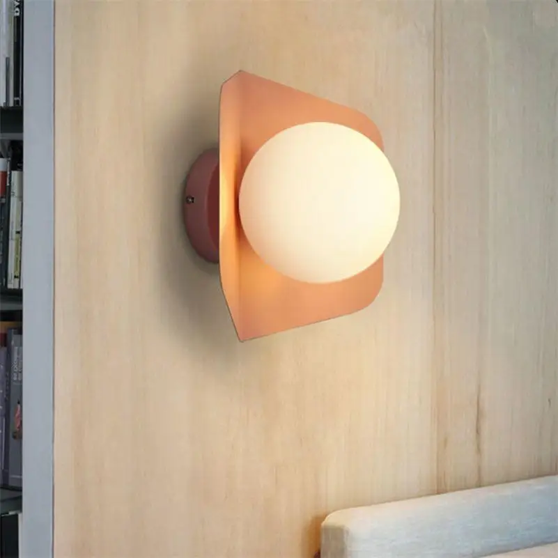 Скандинавская цветная настенная лампа аппликация Мураль светильник Lampara сравнению бра лестничная площадка спальня огни современный дом настенный светильник