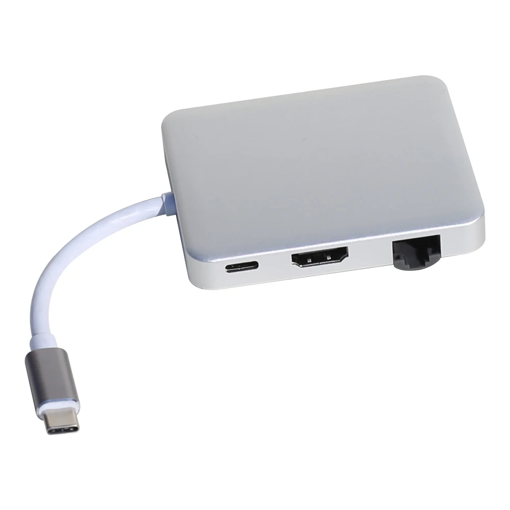 

ACASIS Type-C Hub Aluminum USB Hub Multifunction USB-C Hub with Type-C PD Video HD RJ-45 Gigabit Ethernet Adapter USB 3.0 Hub