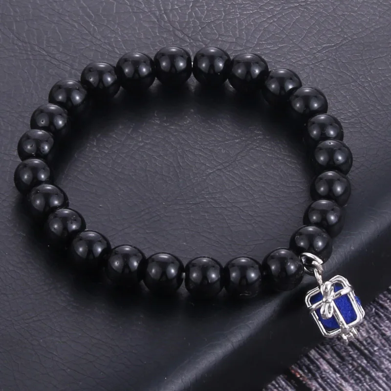 

Aromatherapy Diffuser Locket Stone Bracelet Charm Natural Stone Bracelet Pendant Jewelry Regalo Para Mujeres Hombres Pulseras
